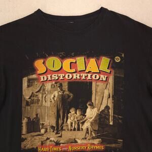 Social Distortion Hard Times and Nursery Rhymes Band Shirt Mens Size L Black